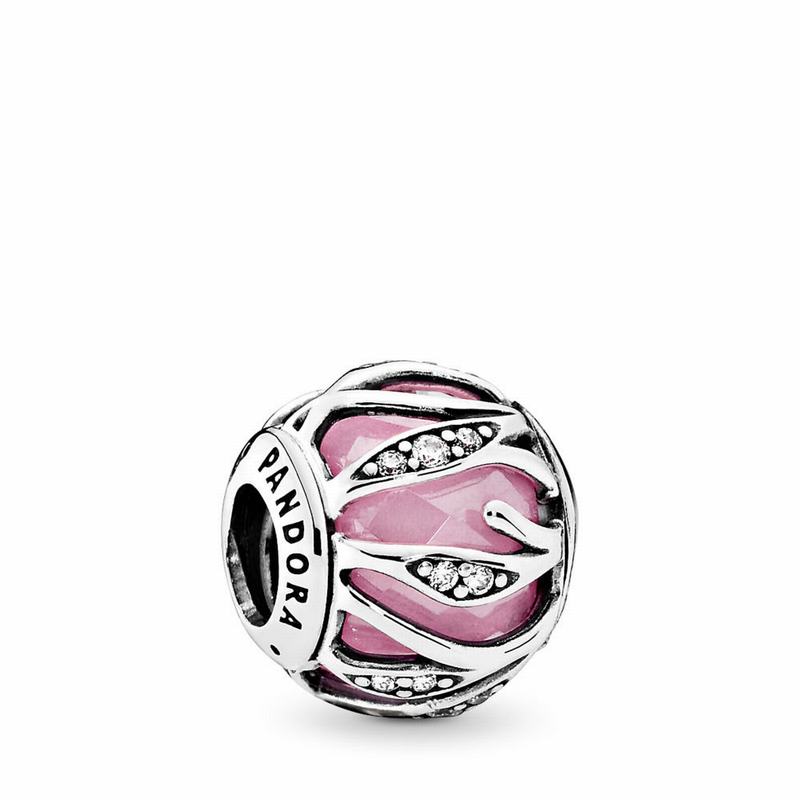 Pandora Nature's Radiance Charm - Sterling Silver/Pink/Cubic Zirconia/Cubic Zirconia - Canada | VM87